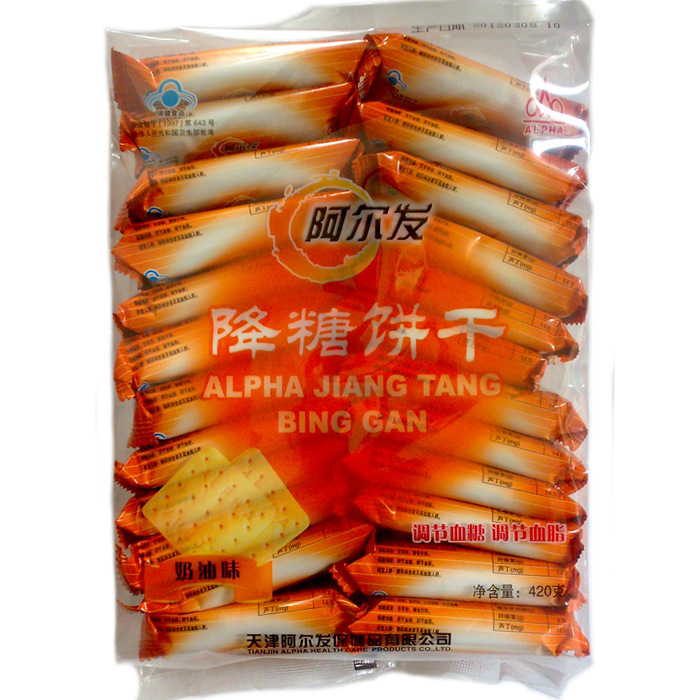 阿尔发纤缘饼干奶油味420g